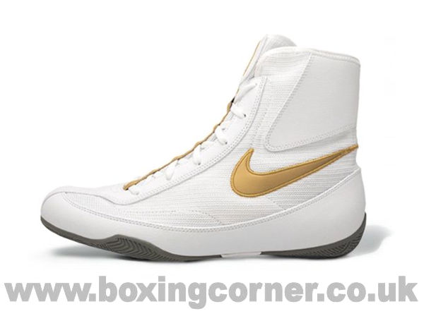 Nike Machomai 2 Boxing Boots White and Gold
